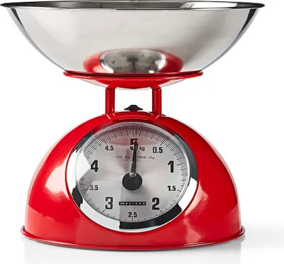Produktbild von Melissa 16310239 - Retro Küchenwaage - Analog - Metallgehäuse - Abnehmbare Schüssel - 5 kg
