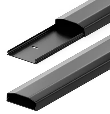 Image de deleyCON MK-W-29, goulotte murale, plastique, noir