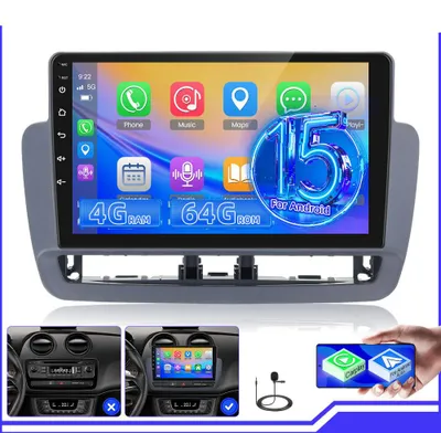 Image de Autoradio tactile de 9 pouces avec Android, CarPlay sans fil, Android Auto et caméra de vision nocturne