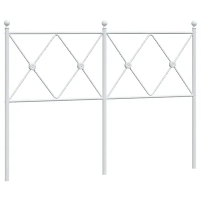 Image de vidaXL Tête de lit de rechange en métal blanc 120 cm