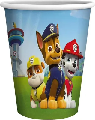 Produktbild von Paw Patrol Becher 250 ml 8er-Pack Pappbecher Kindergeburtstag Polizei-Motto-Party