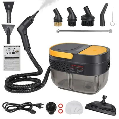 Obrázek produktu pro Ruční parní čistič - Přenosný parní čistič - Výkon 2500 W - Nádržka na vodu 1,6 l - 3stupňová regulace páry - Rychlé nahřátí za 15 sekund - Pára 3 bar, 100 °C