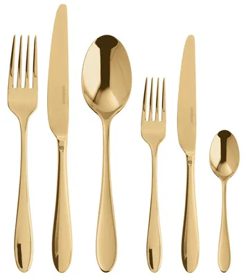 Produktbild von Sambonet Velvet Edelstahl/PVD Gold Besteck 36tlg.Vh. S0196-S00017-S0044 52712G83