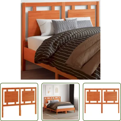 Produktbild von The Living Store Kopfteil Wachsbraun 135 cm Massivholz Kiefer