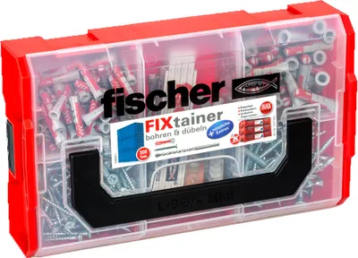 Obrázok produktu pre Fischer FIXtainer 306, Súprava skrutiek a hmoždiniek, Betón, Šedá, 150 kusov, Box