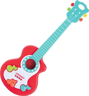 Image de Playgo Guitare avec notes de musique Rouge