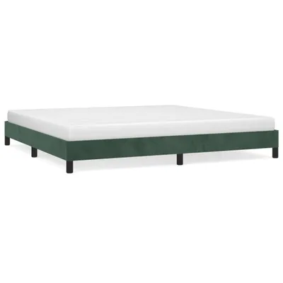 Produktbild von Bettgestell ohne Matratze Dunkelgrün 200x200 cm Samt