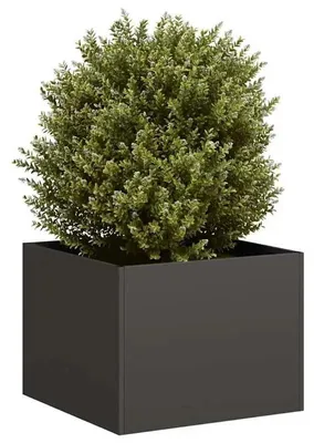 Image de Bacs de plantation en métal, type jardin vertical surélevé - Jardinière rectangulaire de 40x40x30 cm - Fond ouvert - Stabilisation intégrée - Pour jardin, balcon - Noir