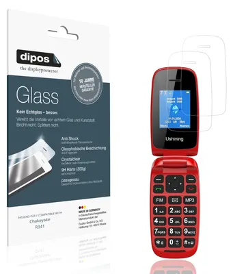 Produktbild von 2x Schutzfolie für Chakeyake R341 - Anti-Shock 9H Folie dipos Glass Kunststoffglas