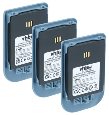 Produktbild von vhbw 3x Akku Ersatz für Siemens S30122-X8008-X38, L30250-F600-C325 für schnurlos Festnetz Telefon (900 mAh, 3,7 V, Li-Ion) Blau Grau