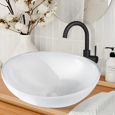 Obrázok produktu pre Keramické umývadlo s elegantným, hranatým dizajnom v bielej farbe