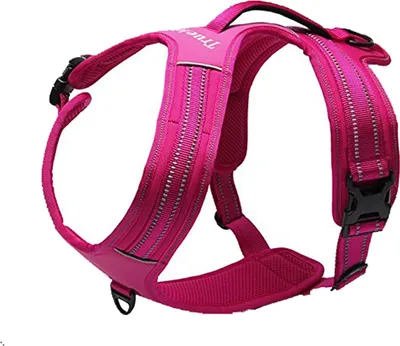 Image de Harnais réfléchissant réglable pour chien pour une visibilité supplémentaire - Harnais en nylon durable pour chien, Convient pour la voiture