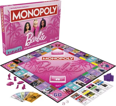 Produktbild von Hasbro Monopoly Barbie Brettspiel - Barbie Klassiker Spielzeug