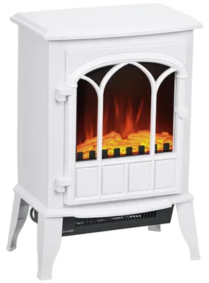 Productafbeelding van Elektrische haard met verwarmingselement, LED-vlameffect, decoratieve haard, wit