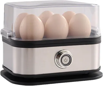 Immagine prodotto di Cottura uova - Cottura uova con timer - Ideale per la preparazione della colazione - Spegnimento automatico - Capacità per 6 uova - Colore nero