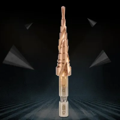 Produktbild von 1 Stück Sechskantgriff Spiralnut Stufenkegel Kobaltbohrer Schnellarbeitsstahl (3–12 mm)