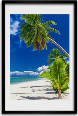 Produktbild von Bild - Bilderrahmen - 40 cm x 60 cm - MDF - Rahmen - Wandkunst - Tropischer Strand