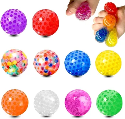 Produktbild von Stressabbau-Spielzeug – Set mit 10 Stück – Sensorisches Spielzeug – Quetschspielzeug – Angstlinderung – Party – Geburtstag