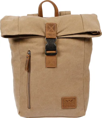 Produktbild von Rucksack Kurierrucksack Laptop Tablet Fach Schule Uni Business Canvas Herren Beige