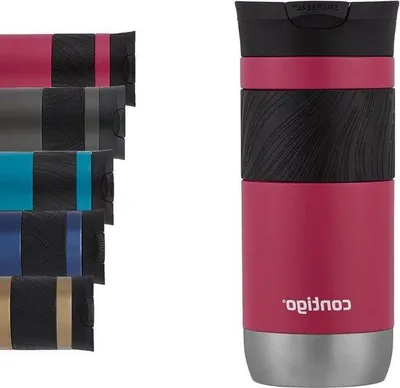Obrázek produktu pro Termohrnky na cesty – 100% nepropustné – udržují teplotu po dobu 6 hodin – 470 ml – nerezová ocel – termohrnky