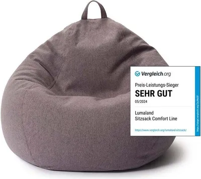 Produktbild von LUMALAND Comfort Line Sitzsack L, 185 L - bequemer Sofa Sessel - ideal zum Pouf