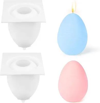 Produktbild von Silikonformen für Ostern - Eiform - Ostereier - Gießformen - DIY-Keramikform - Silikon Ostereiform - Ostereidechsen - Set aus 2 Stück