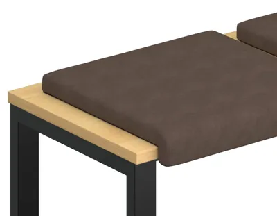 Obrázok produktu pre vidaXL Podložky na sedadlo do banky, 2 ks, mikrovlákno, hnedé, hĺbka 35 cm