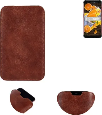 Produktbild von K-S-Trade Schutzhülle Handyhülle kompatibel mit Vernee V2 Handytasche Kunstleder Sleeve in braun