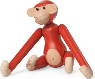 Image de Kay Bojesen Singe mini vintage rouge