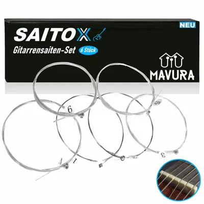 Zdjęcie produktu dla SAITOX Struny Gitarowe Zestaw Nylonowych Strun do Gitary Klasycznej, do Gitary Akustycznej Nylonowe Struny do Gitary Klasycznej [6er]