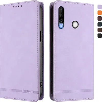 Obrázek produktu pro Pouzdro pro Huawei P30 Lite, retroPolyuretankožené flip pouzdro s stojánkem a přihrádkami na karty Fialový