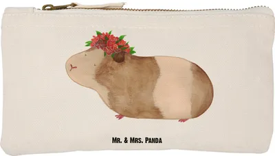 Produktbild von Mr. & Mrs. Panda Schlampermäppchen Meerschweinchen Weisheit Größe S Klein - Weiß - Geschenk, Etui, Stifteetui, Wunder, Spruch, Federtasche, Lustige Sprüche, Motivation