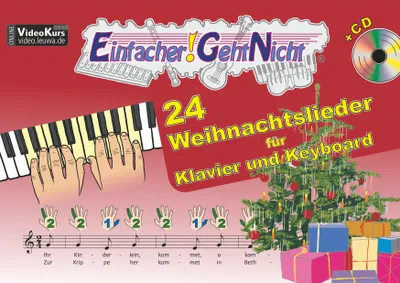 Produktbild von Einfacher!-Geht-Nicht: 24 Weihnachtslieder für Klavier und Keyboard mit CD