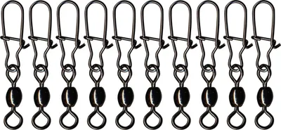 Produktbild von FTM Seika Pro Spin Wirbel mit Duo Lock Karabiner - 10 Angelwirbel, Größe/Tragkraft:Gr. 1 / 23kg