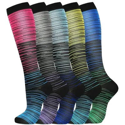 Produktbild von ALSTER HERZ® 5x Bunte Kompressionsstrümpfe Damen und Herren, A0523, S-M