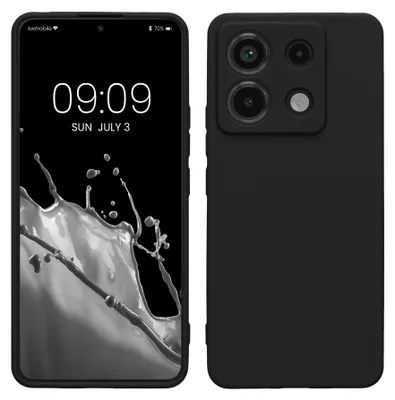 Produktbild von kwmobile Handyhülle für Xiaomi Redmi Note 13 Pro 5G / Poco X6 5G Hülle - TPU Case - Kabelloses Laden - Schutzhülle Cover in Schwarz matt
