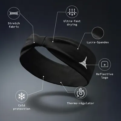 Imagen del producto de Banda para la frente deportiva, elástica, unisex, ideal para deportes y entrenamiento