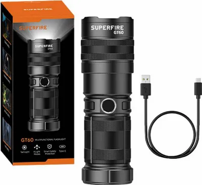 Obrázek produktu pro Superfire GT60 flashlight - 2600 lm, 2 modes, USB-C