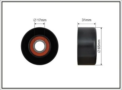 Produktbild von CAFFARO 366-00 Spannrolle Keilrippenriemen 65mm für HYUNDAI ix35 (LM, EL, ELH) für KIA SPORTAGE (SL)