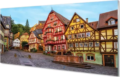 Produktbild von Glasbilder 120x60 Wandkunst Deutschland Altstadt Bayern