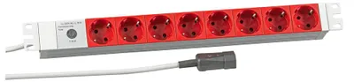 Produktbild von EFB Elektronik 691698K Steckdosenleiste, 2 m, 8 AC-Ausgänge, Rot, Weiß
