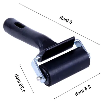 Produktbild von Gummirolle Pinsel Kleisterroller Farbroller mit Applikator, 60 mm Reibwalze Bastelset