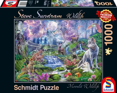 Produktbild von Schmidt Spiele Wildtiere im Mondschein, 1000 Stück(e), Tiere, 12 Jahr(e)