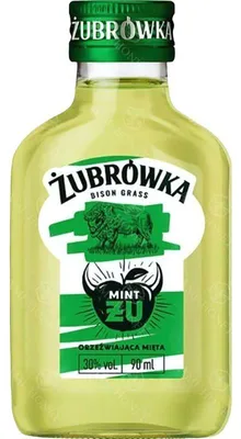 Obrázek produktu pro Likér Żubrówka s příchutí limetky a máty, objem 90 ml