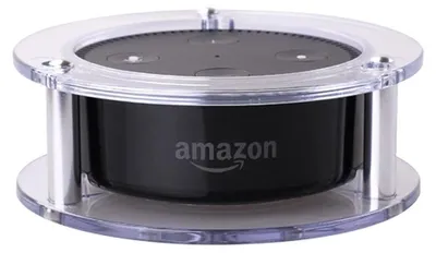 Produktbild von Dockingstation Wandhalterung Dock Halterung für Amazon ECHO 2nd Alexa Media Transparent, Farbe:Schwarz