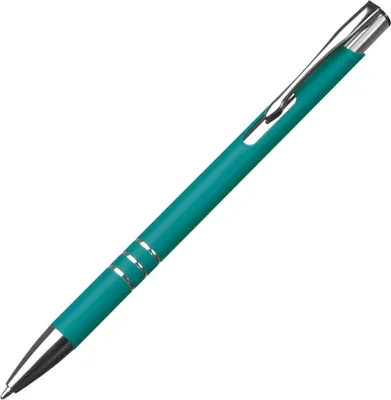 Produktbild von Schlanker Kugelschreiber / aus Metall / Farbe: türkis