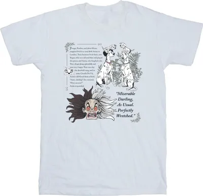 Produktbild von Disney - "101 Dalmatians Miserable Darling" T-Shirt für Herren BI28892 (S) (Weiß)