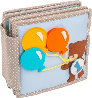 Productafbeelding van Designs Premium Quiet Book Happy Bearsday Montessori-speelgoed vanaf 1 jaar - Motoriekboek met veelzijdige activiteiten