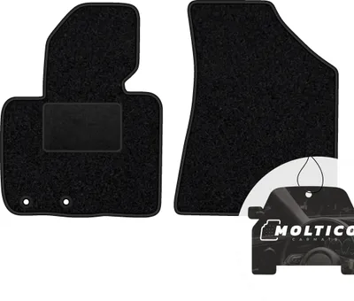 Produktbild von moto-MOLTICO Vorne Fußmatten Auto Velours Autoteppiche Schwarz Automatten Set 2-teilig passend für Kia Sorento II 2012-2014