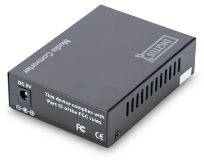 Produktbild von Digitus 10 Gigabit Medienkonverter, 10000 Mbit/s, 10 Gigabit Ethernet, 1000,2500,5000,10000 Mbit/s, 80000 m, Schwarz, SFP